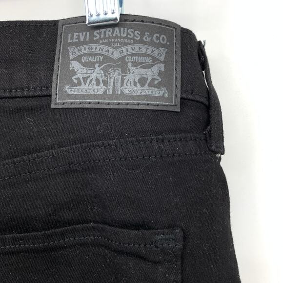 SOLD Levis Denim Jeans Womens Size 10 Short Classic Straight Leg Stretch Black - Picture 4 of 9